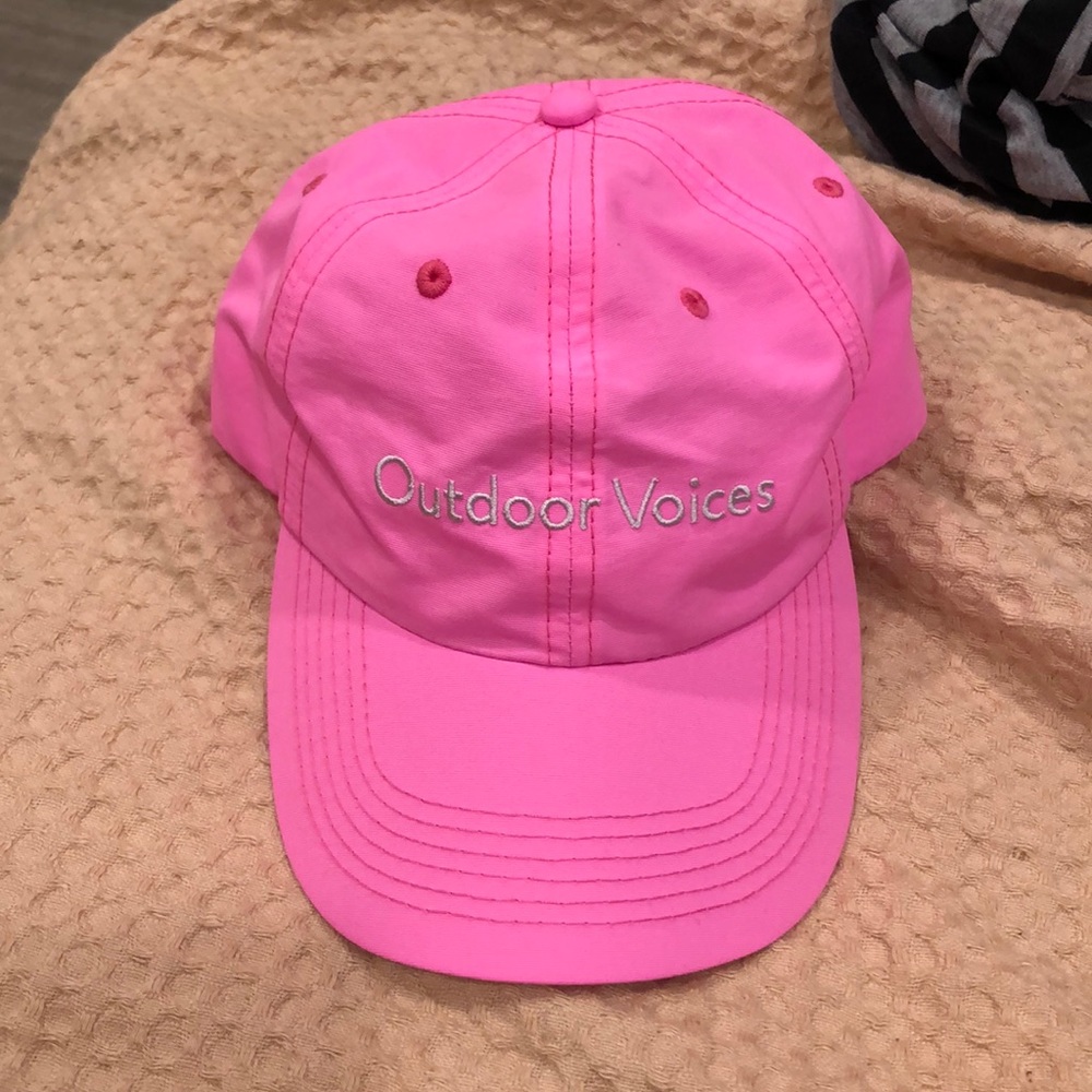 Outdoor voices neon pink baseball cap!